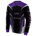 lsu tigers futuristic pattern purple black hoodie best selling