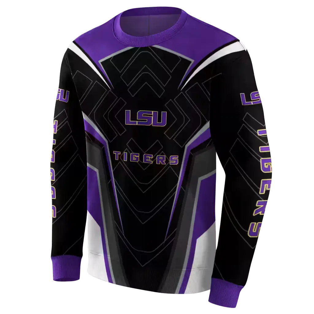 lsu tigers futuristic pattern purple black hoodie new arrival lsu tigers futuristic pattern purple black hoodie new arrival