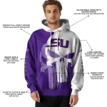 lsu tigers graphic punisher purple white hoodie best selling