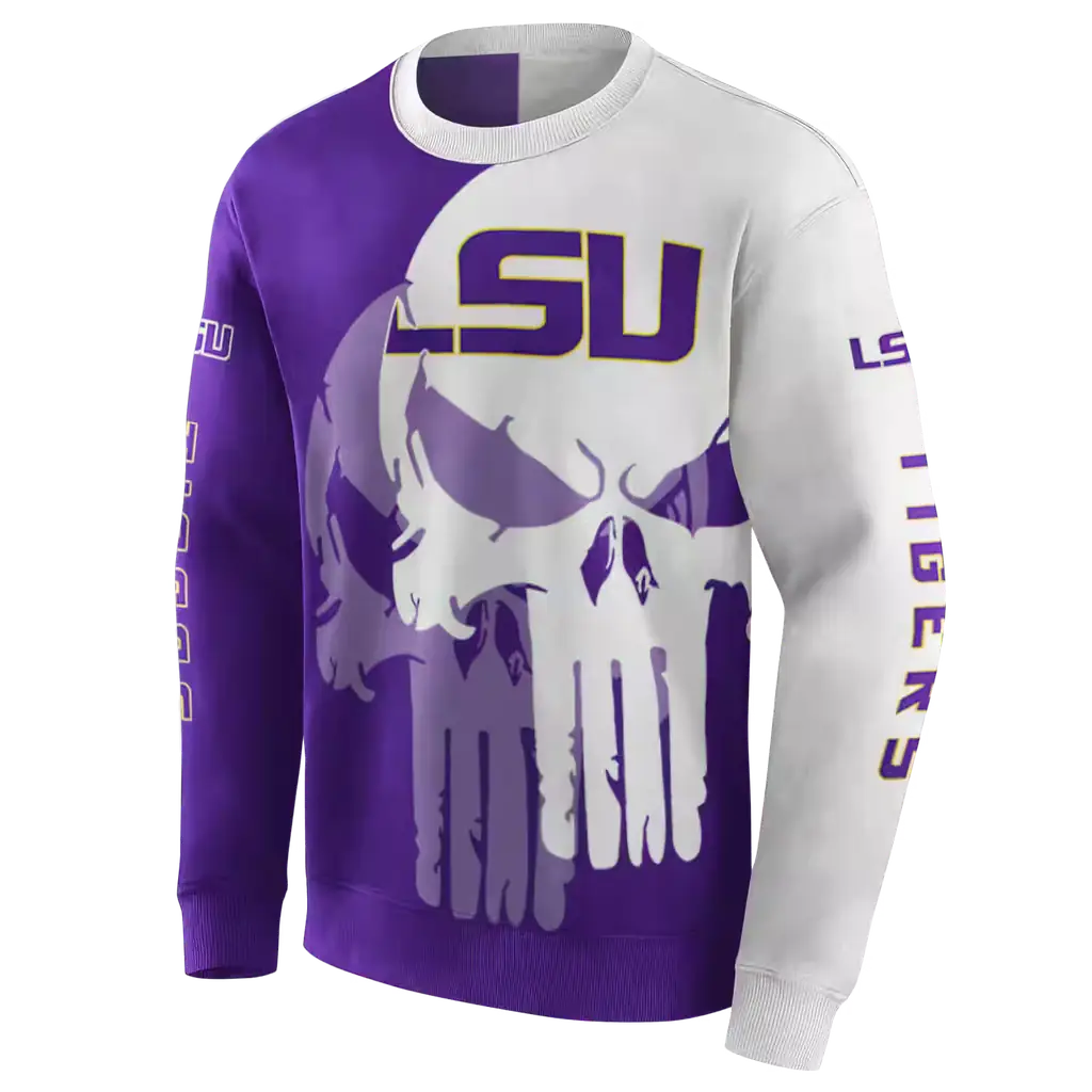 lsu tigers graphic punisher purple white hoodie new arrival lsu tigers graphic punisher purple white hoodie new arrival