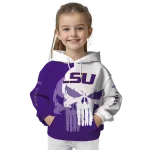 lsu tigers graphic punisher purple white hoodie best selling