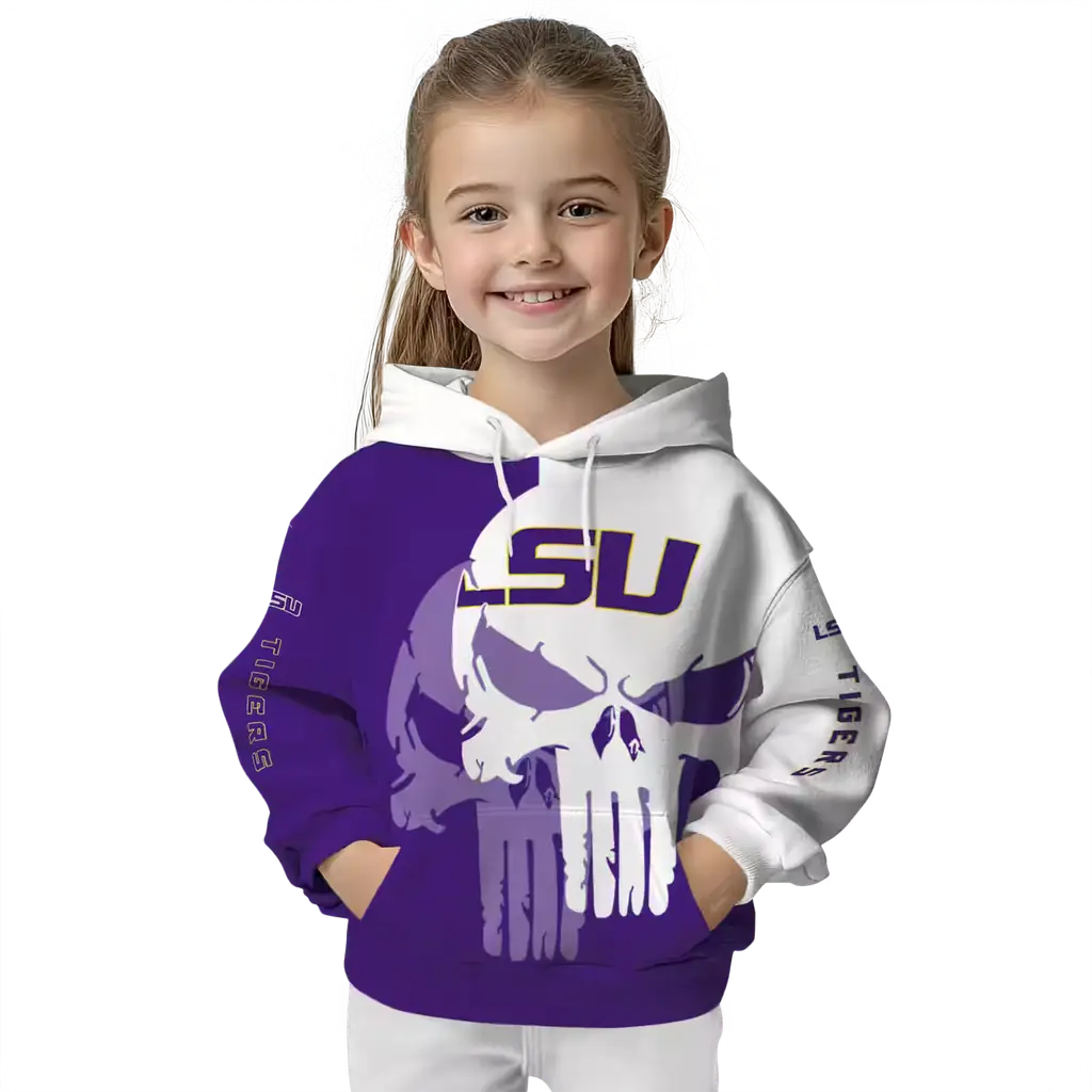 lsu tigers graphic punisher purple white hoodie top rated lsu tigers graphic punisher purple white hoodie top rated