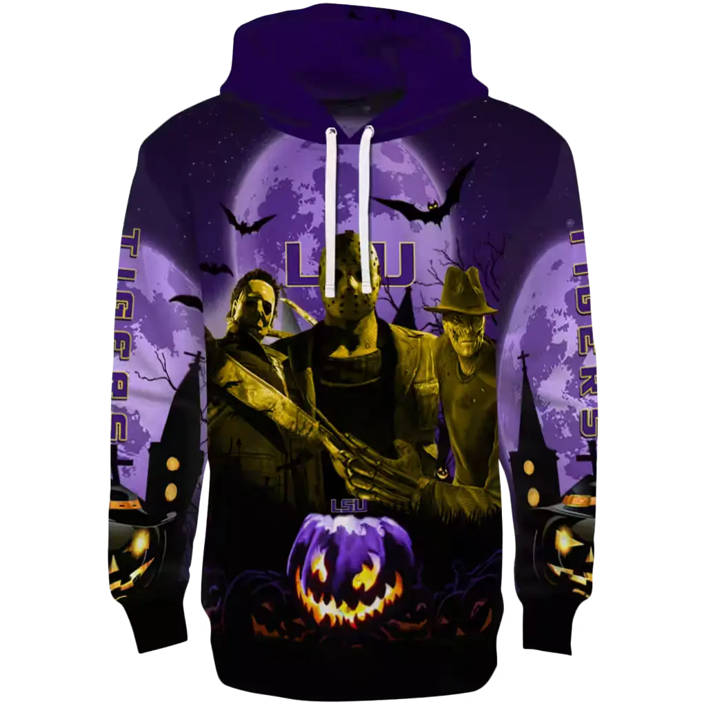 lsu tigers halloween vibes purple black hoodie best selling lsu tigers halloween vibes purple black hoodie best selling