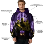 lsu tigers halloween vibes purple black hoodie best selling