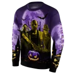 lsu tigers halloween vibes purple black hoodie best selling
