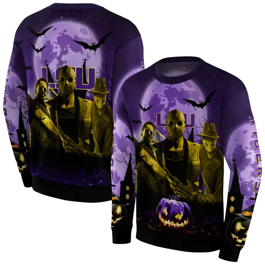 lsu tigers halloween vibes purple black hoodie premium grade lsu tigers halloween vibes purple black hoodie premium grade