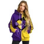 lsu tigers heartbeat graphic purple hoodie best selling