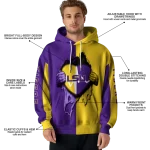 lsu tigers heartbeat graphic purple hoodie best selling