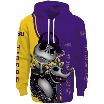 lsu tigers jack skellington purple hoodie best selling