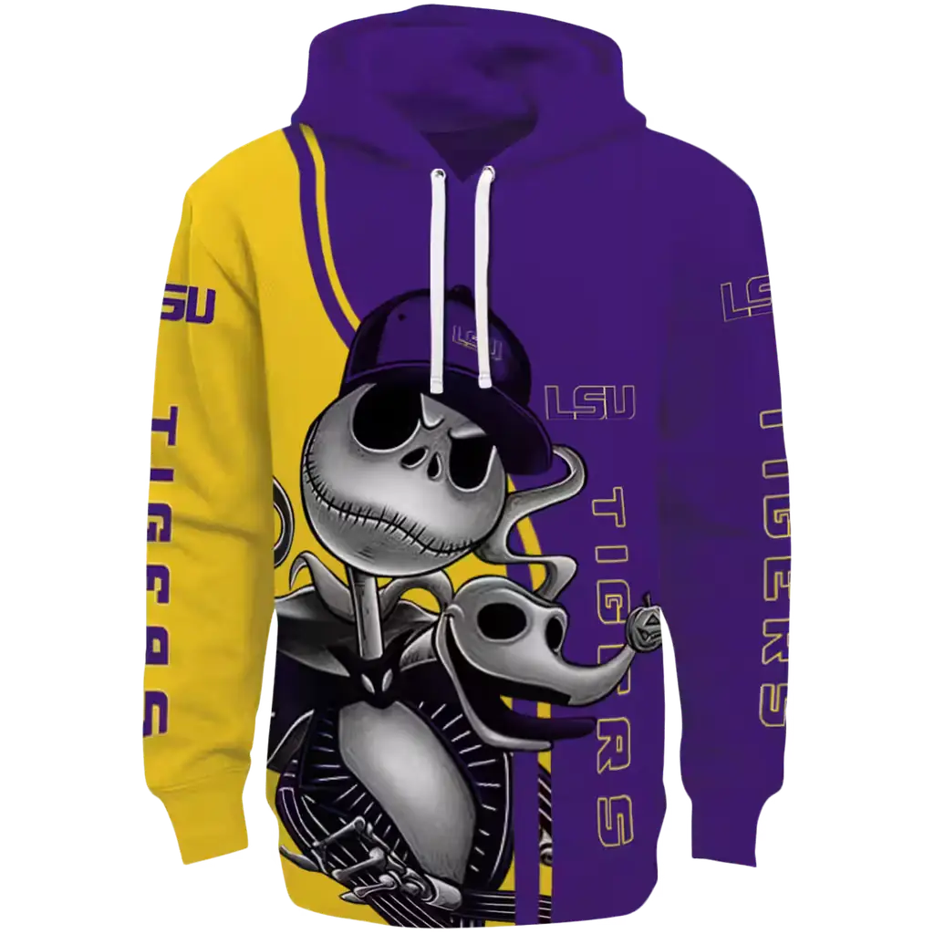 lsu tigers jack skellington purple hoodie best selling lsu tigers jack skellington purple hoodie best selling