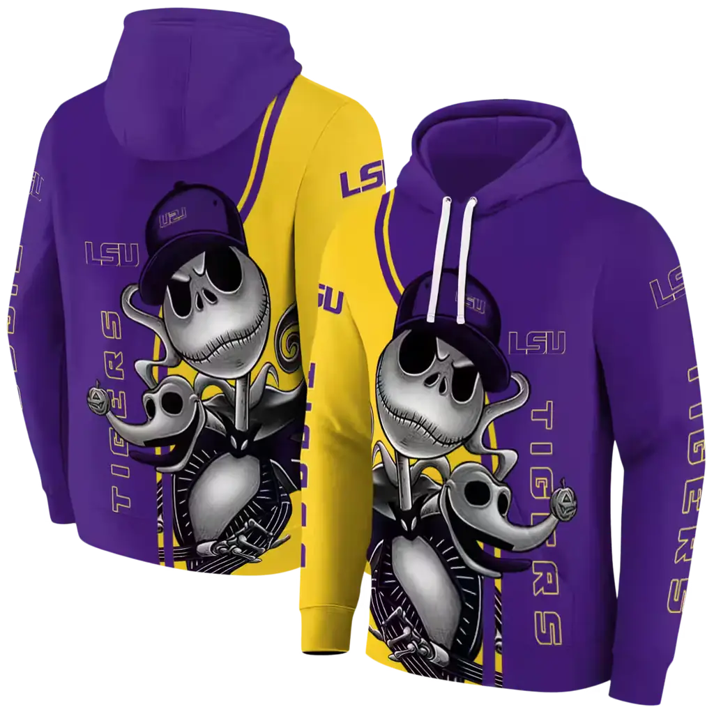 lsu tigers jack skellington purple hoodie fashion forward lsu tigers jack skellington purple hoodie fashion forward