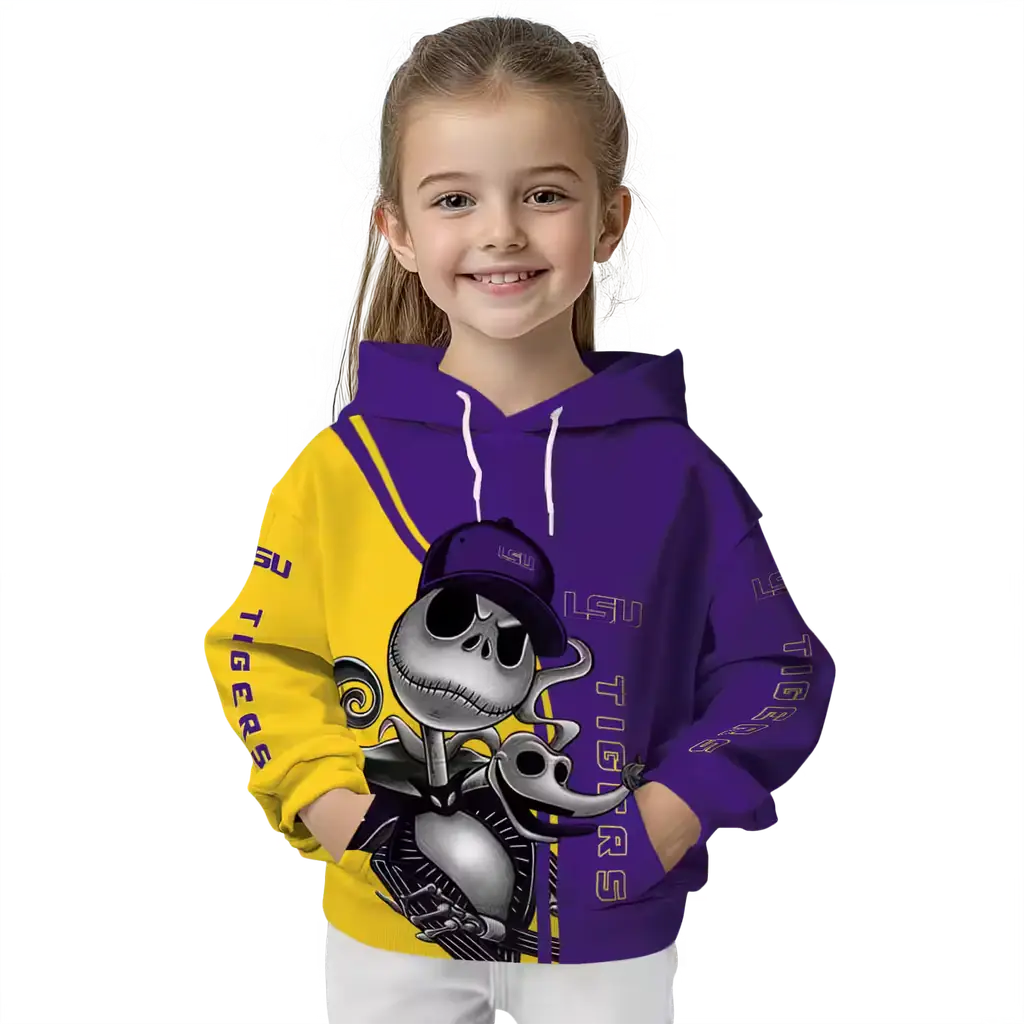 lsu tigers jack skellington purple hoodie top rated lsu tigers jack skellington purple hoodie top rated