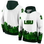 lsu tigers lucky motif white green hoodie best selling