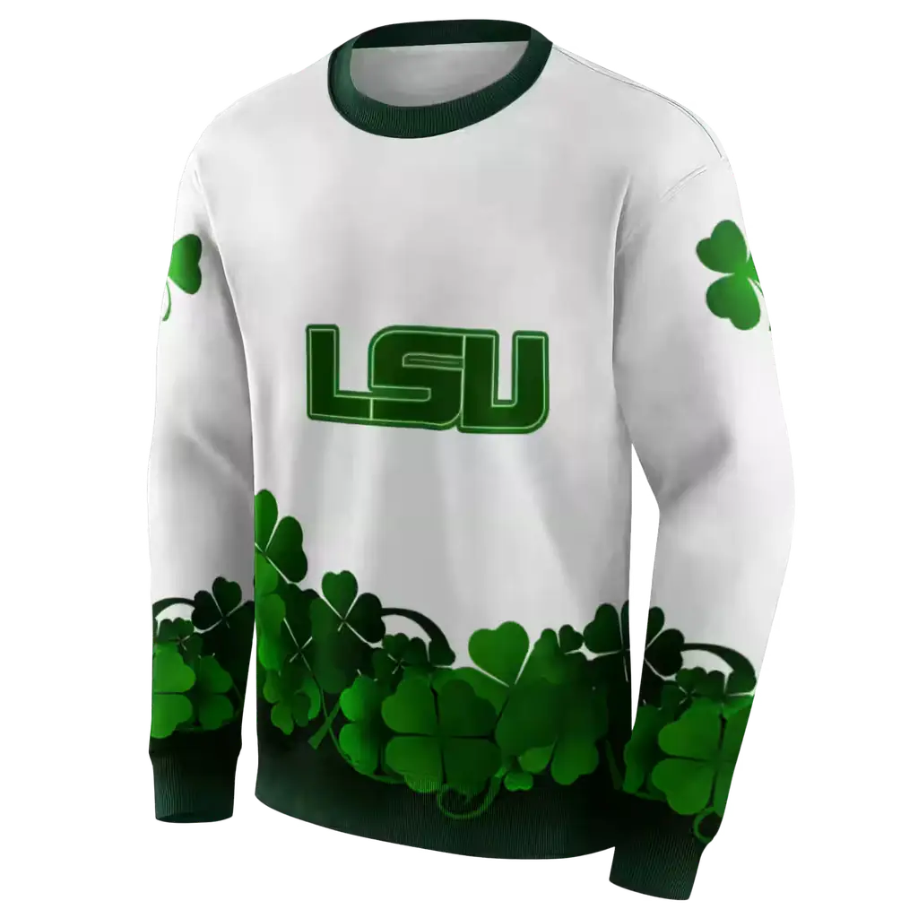 lsu tigers lucky motif white green hoodie new arrival lsu tigers lucky motif white green hoodie new arrival