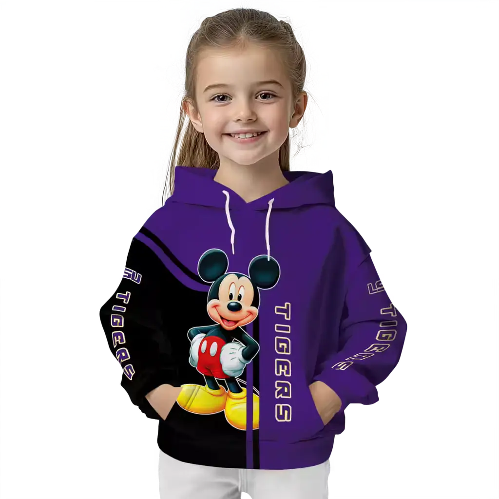 lsu tigers mickey mouse purple black hoodie top rated lsu tigers mickey mouse purple black hoodie top rated