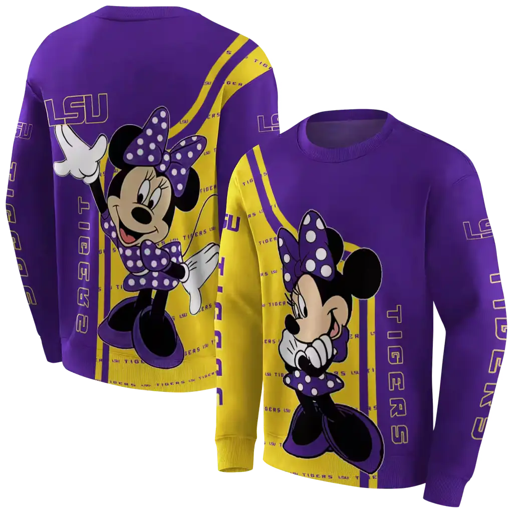 lsu tigers minnie mouse purple hoodie premium grade lsu tigers minnie mouse purple hoodie premium grade