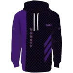 lsu tigers monogram pattern purple hoodie best selling