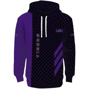 lsu tigers monogram pattern purple hoodie best selling