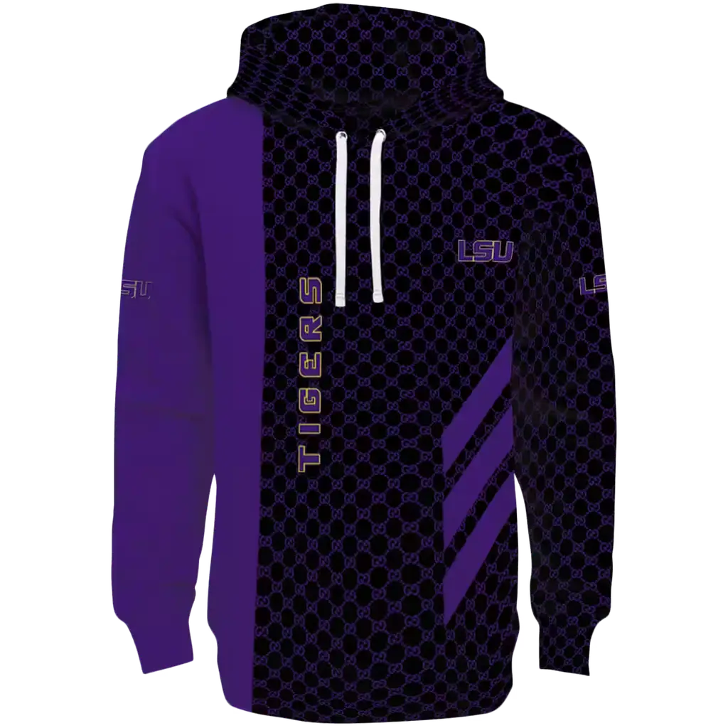 lsu tigers monogram pattern purple hoodie best selling lsu tigers monogram pattern purple hoodie best selling