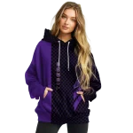 lsu tigers monogram pattern purple hoodie best selling