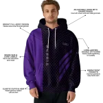 lsu tigers monogram pattern purple hoodie best selling