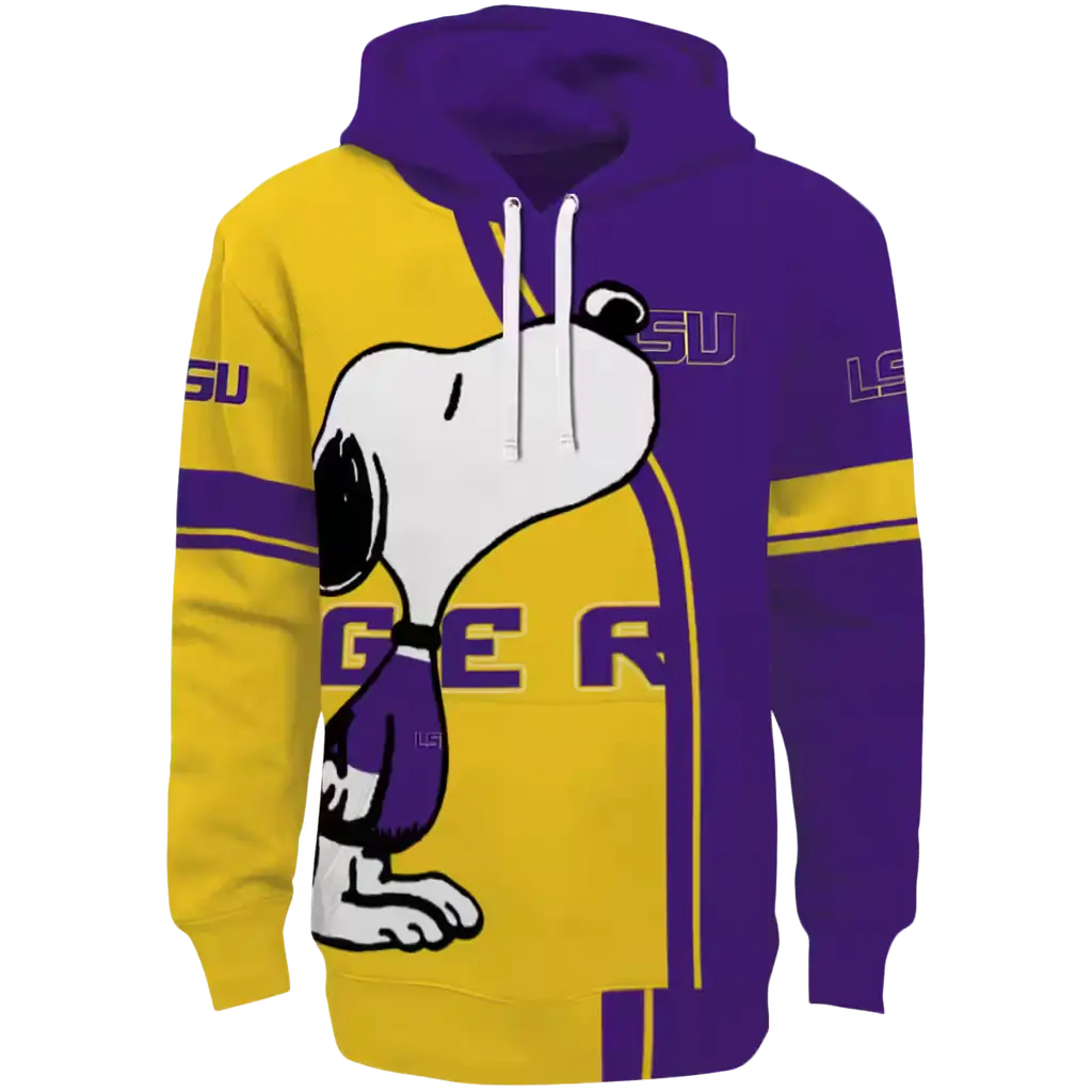 lsu tigers playful snoopy purple hoodie best selling lsu tigers playful snoopy purple hoodie best selling