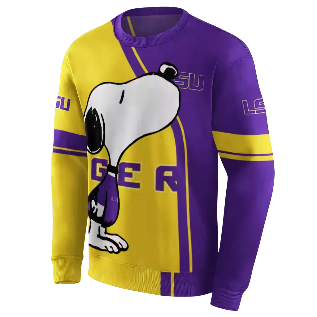 lsu tigers playful snoopy purple hoodie new arrival lsu tigers playful snoopy purple hoodie new arrival