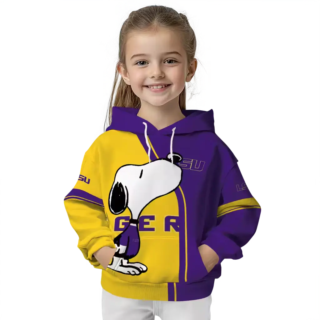 lsu tigers playful snoopy purple hoodie top rated lsu tigers playful snoopy purple hoodie top rated