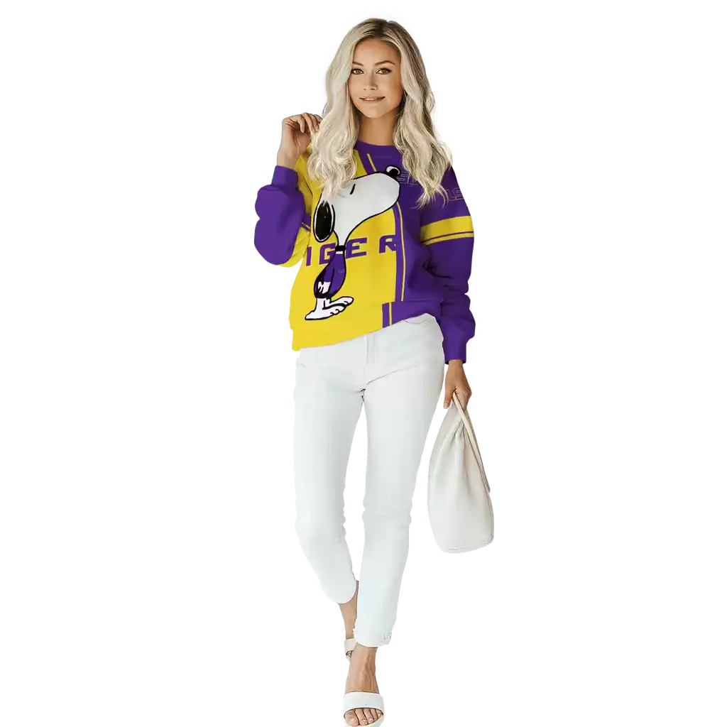 lsu tigers playful snoopy purple hoodie trendy lsu tigers playful snoopy purple hoodie trendy