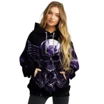lsu tigers skull artwork purple black hoodie best selling