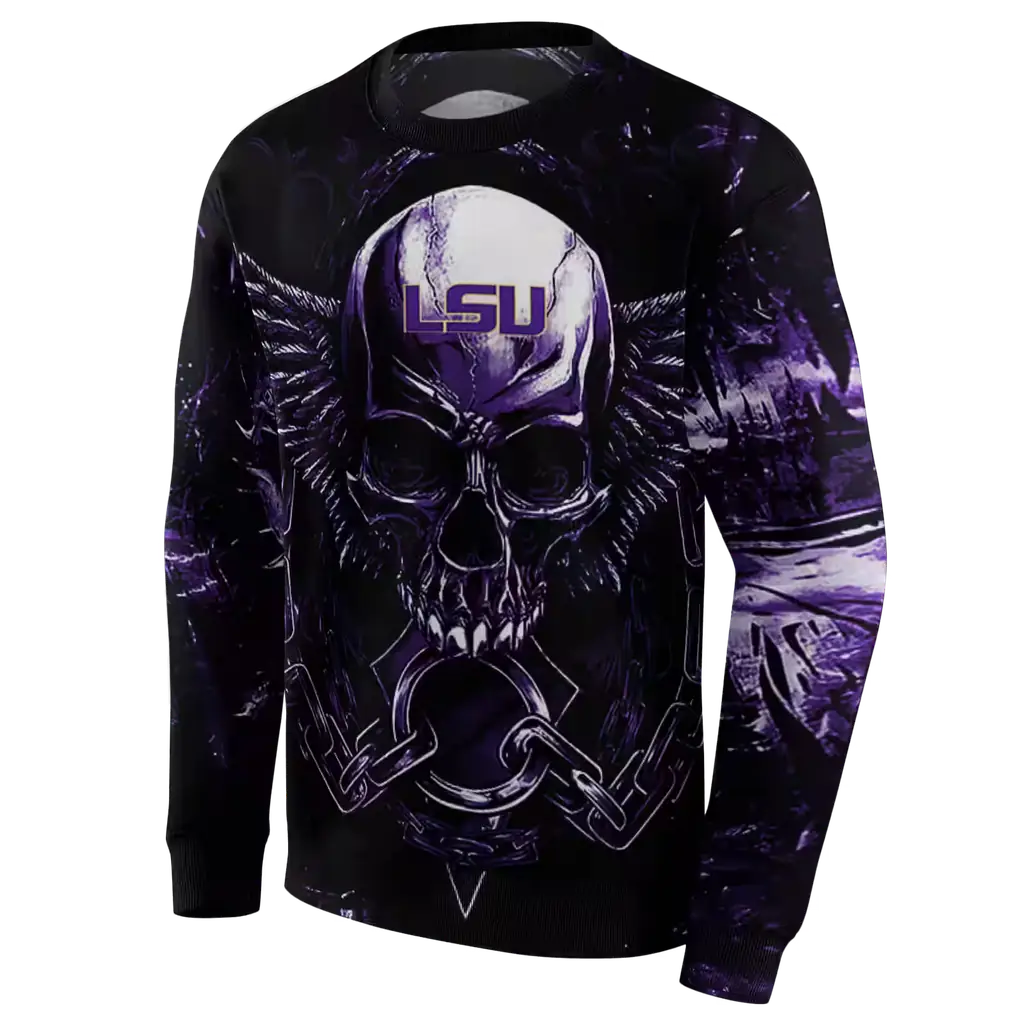 lsu tigers skull artwork purple black hoodie new arrival lsu tigers skull artwork purple black hoodie new arrival