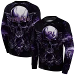 lsu tigers skull artwork purple black hoodie best selling