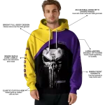 lsu tigers skull punisher gold black hoodie best selling