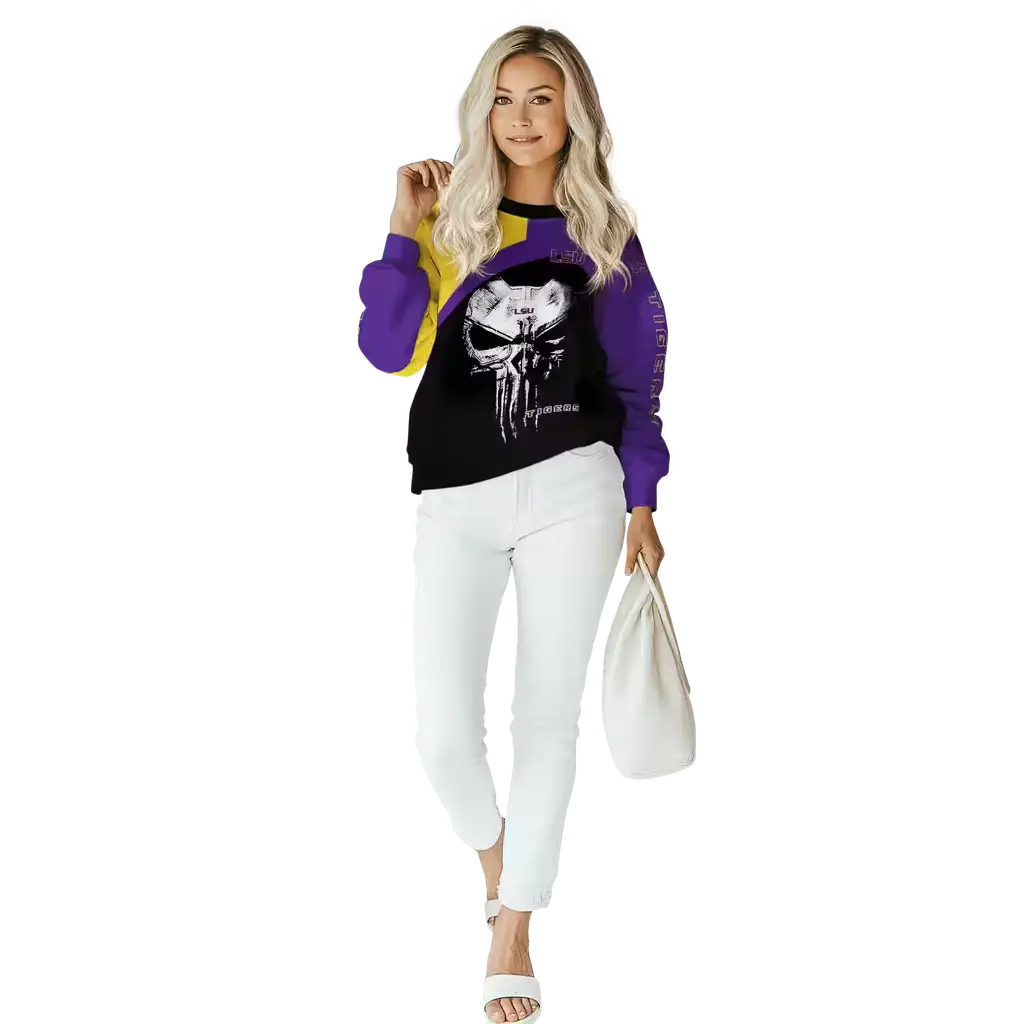 lsu tigers skull punisher gold black hoodie trendy lsu tigers skull punisher gold black hoodie trendy