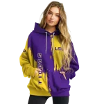 lsu tigers splatter effect purple hoodie best selling