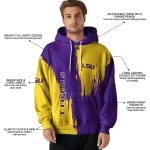 lsu tigers splatter effect purple hoodie best selling
