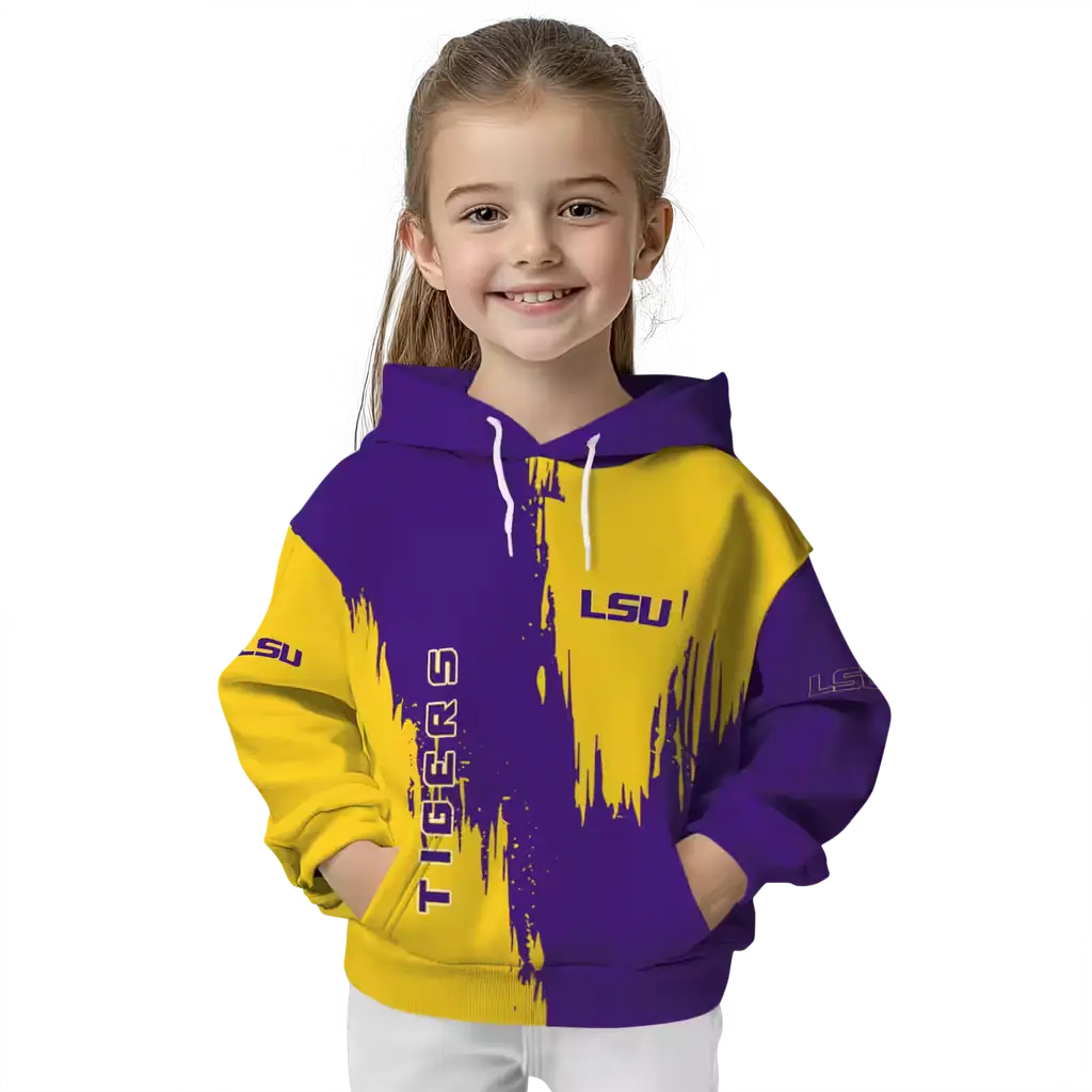 lsu tigers splatter effect purple hoodie top rated lsu tigers splatter effect purple hoodie top rated