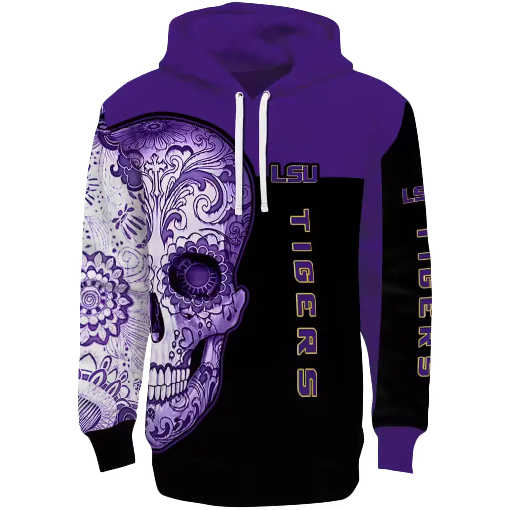 lsu tigers sugar skull purple black hoodie best selling lsu tigers sugar skull purple black hoodie best selling