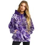 lsu tigers tie dye pattern purple hoodie best selling