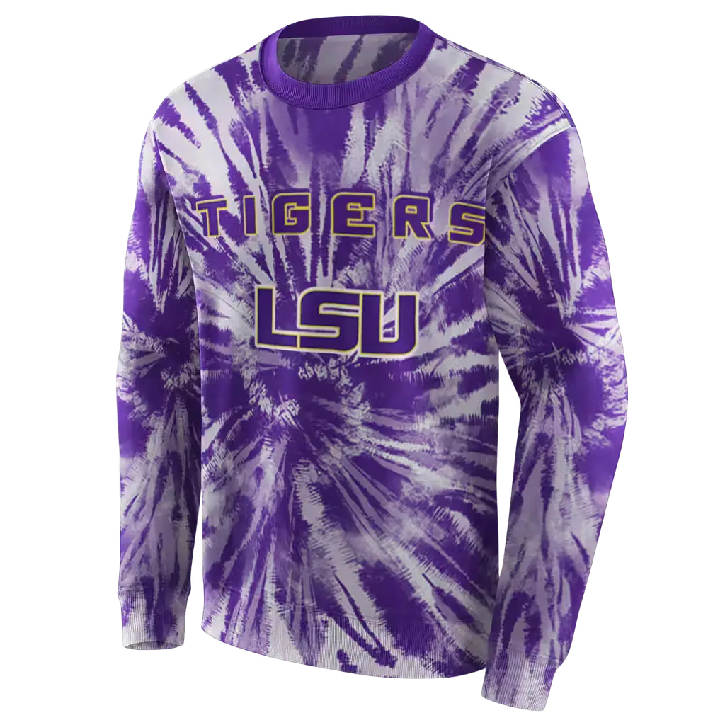 lsu tigers tie dye pattern purple hoodie new arrival lsu tigers tie dye pattern purple hoodie new arrival