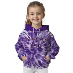 lsu tigers tie dye pattern purple hoodie best selling