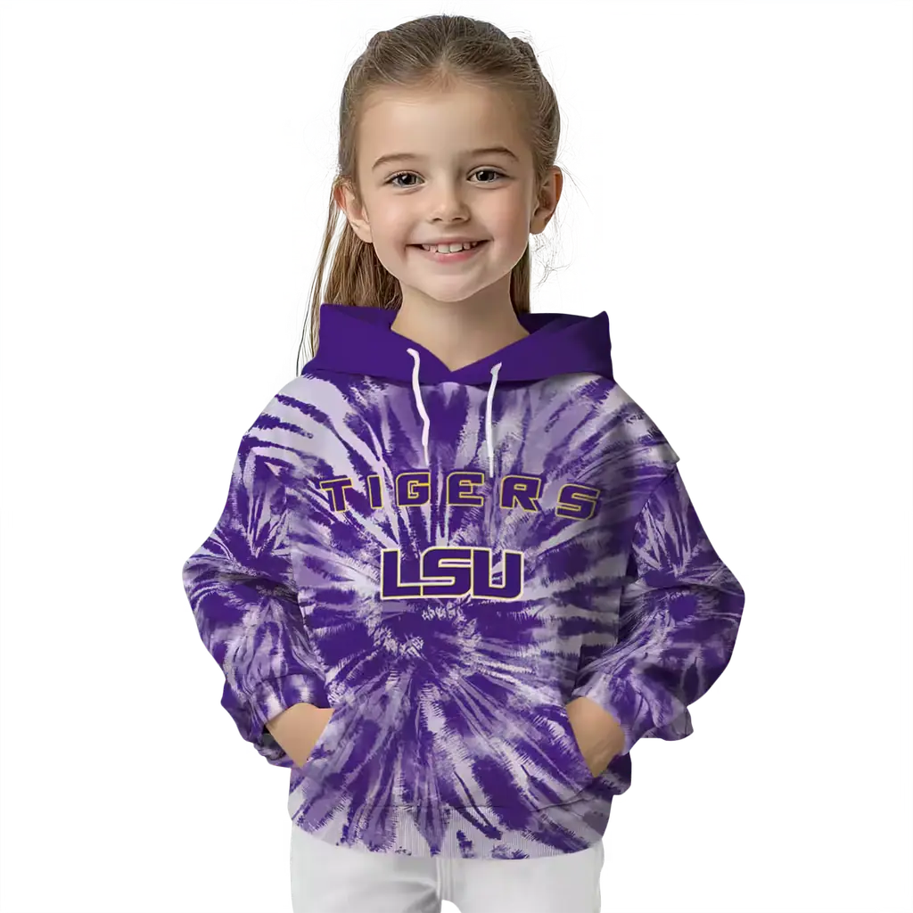 lsu tigers tie dye pattern purple hoodie top rated lsu tigers tie dye pattern purple hoodie top rated