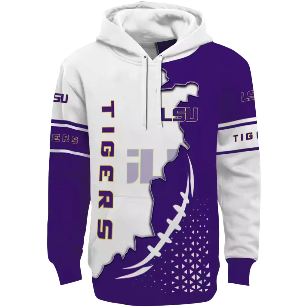 lsu tigers triangular pattern purple white hoodie best selling lsu tigers triangular pattern purple white hoodie best selling