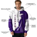 lsu tigers triangular pattern purple white hoodie best selling