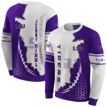 lsu tigers triangular pattern purple white hoodie best selling