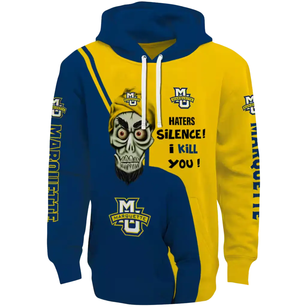 marquette golden eagles achmed skull blue hoodie best selling marquette golden eagles achmed skull blue hoodie best selling