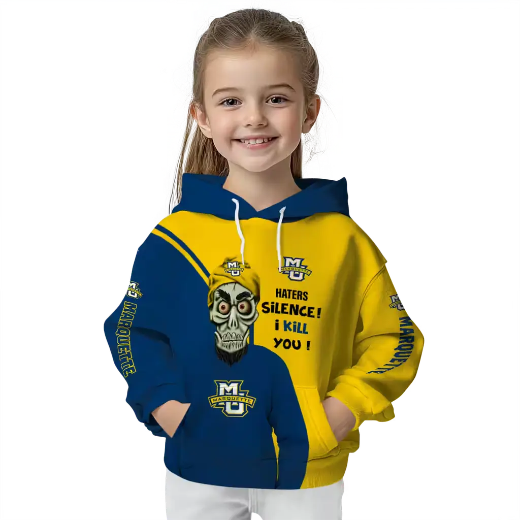 marquette golden eagles achmed skull blue hoodie top rated marquette golden eagles achmed skull blue hoodie top rated