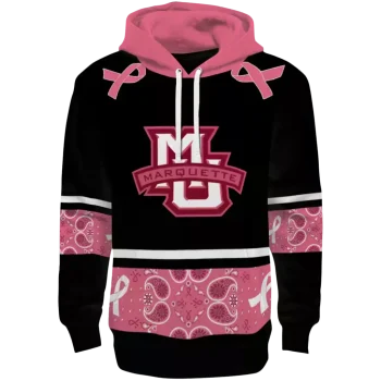 marquette golden eagles awareness ribbon black pink hoodie best selling