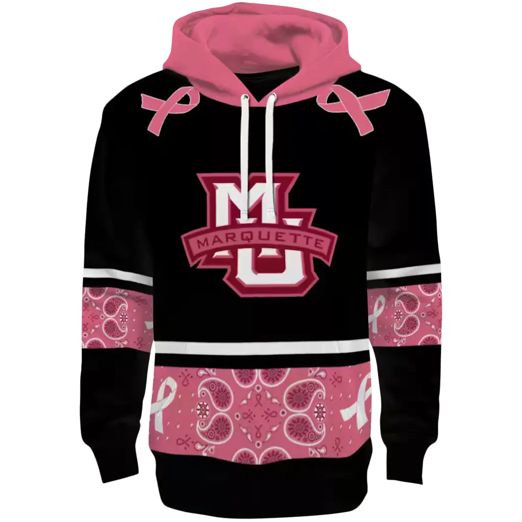marquette golden eagles awareness ribbon black pink hoodie best selling marquette golden eagles awareness ribbon black pink hoodie best selling