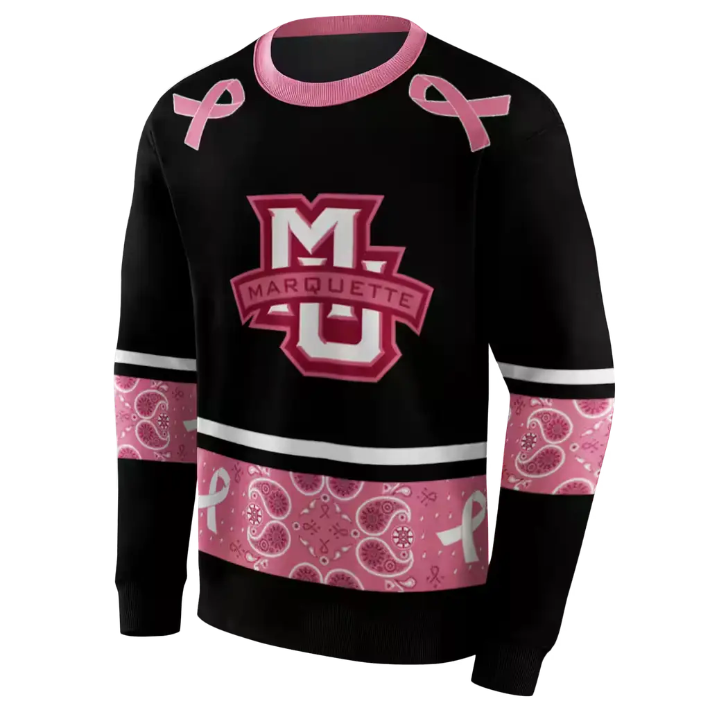marquette golden eagles awareness ribbon black pink hoodie new arrival marquette golden eagles awareness ribbon black pink hoodie new arrival